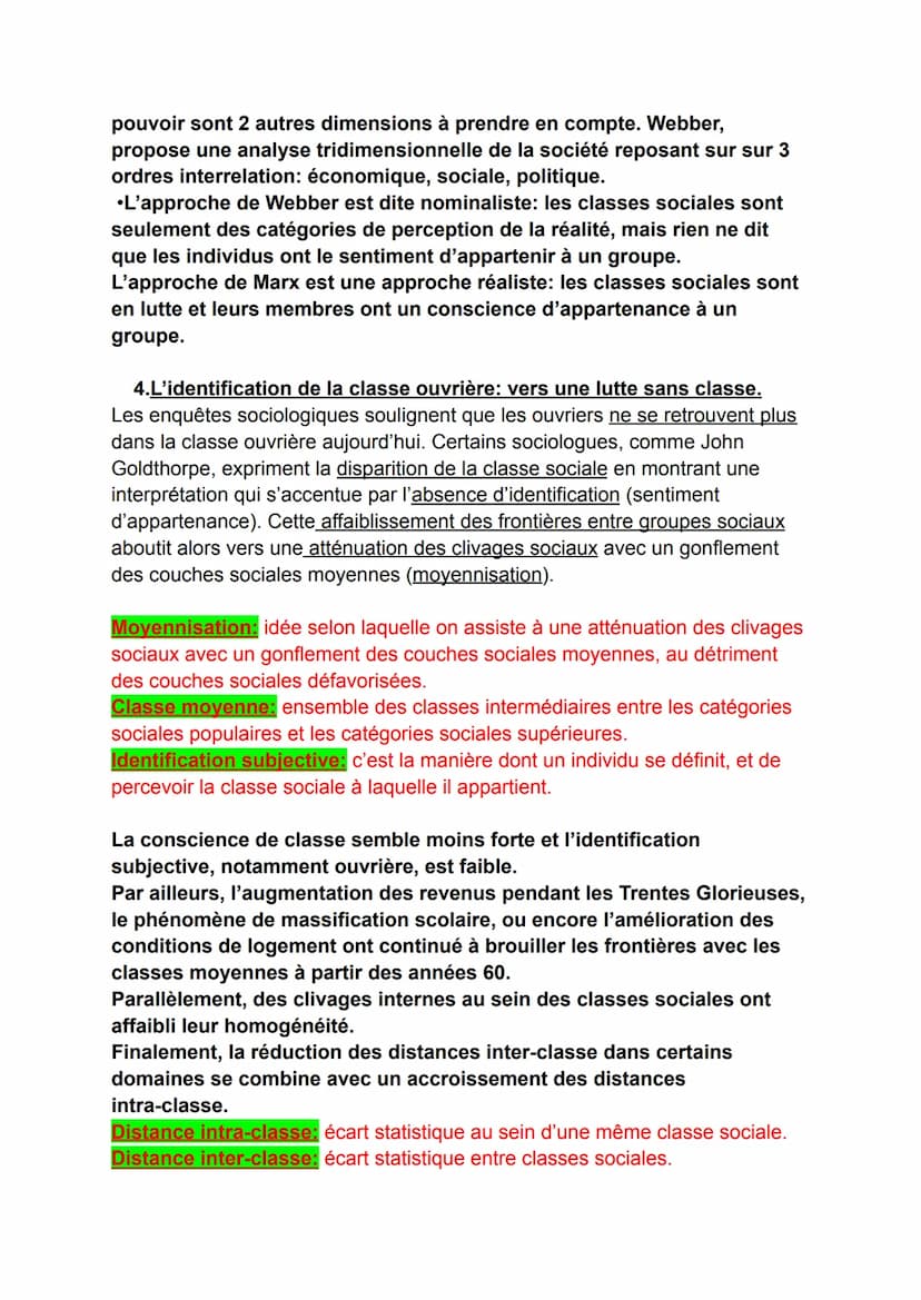 Fiche de révision
-Chapitre 3-
Comment est structurée la société française actuelle ?
I-Comment déterminer la position d'un individu dans l'