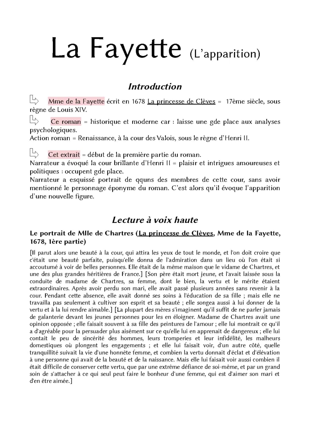 La Princesse de Clèves : Résumé et Analyse Facile