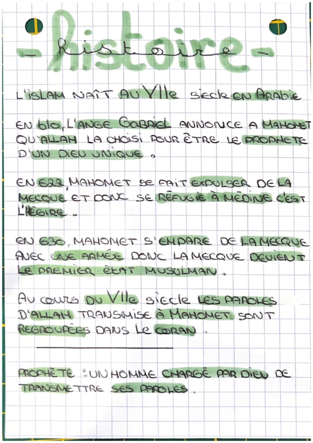 
<p>L'ISLAM NAÎT AU VIe SIÈCLE EN ARABIE. En bref, L'ANGE GABRIEL ANNONCE À MAHOMET QU'ALLAH L'A CHOISI POUR ÊTRE LE PROPHÈTE D'UN DIEU UNIQ