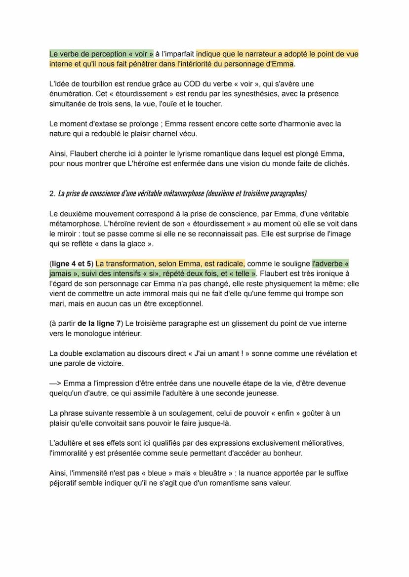 Objet d'étude : Le roman est le récit du Moyen Âge au XXIème siècle:
LECTURE LINÉAIRE: << Chapitre 9, 2* partie » Flaubert Madame Bovary - 1