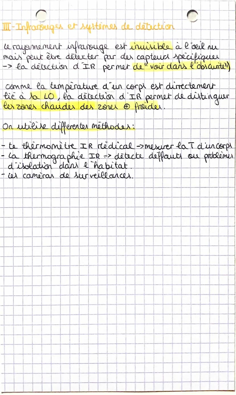 PHYSIQUE chimie
Utiliser les infrarouges dans les systèmes de detection
I- les ondes électromagnétiquer.
les onder se distinguent par une gr