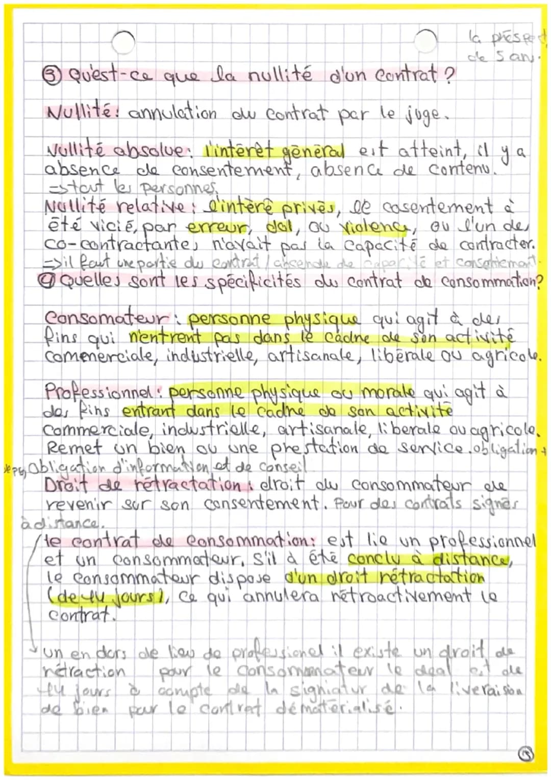 Thème S.-/
... Droit...
O... Chapithet..
La formation du contrat
④Qu'est-ce qu'un contrat?
Contrat: c'est un accord de volontes entre deux o