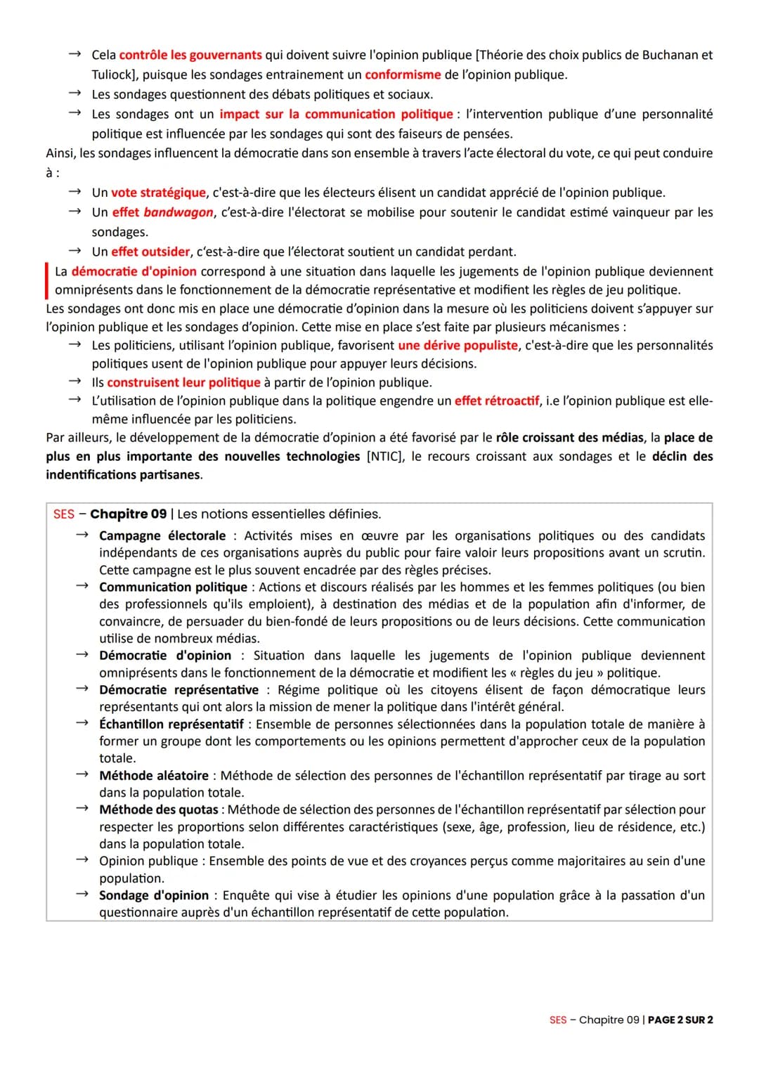 Sciences Economiques et Sociales | Chapitre 09 - Comment se forme et s'exprime l'opinion publique ?
**
1) Qu'est-ce que l'opinion publique ?