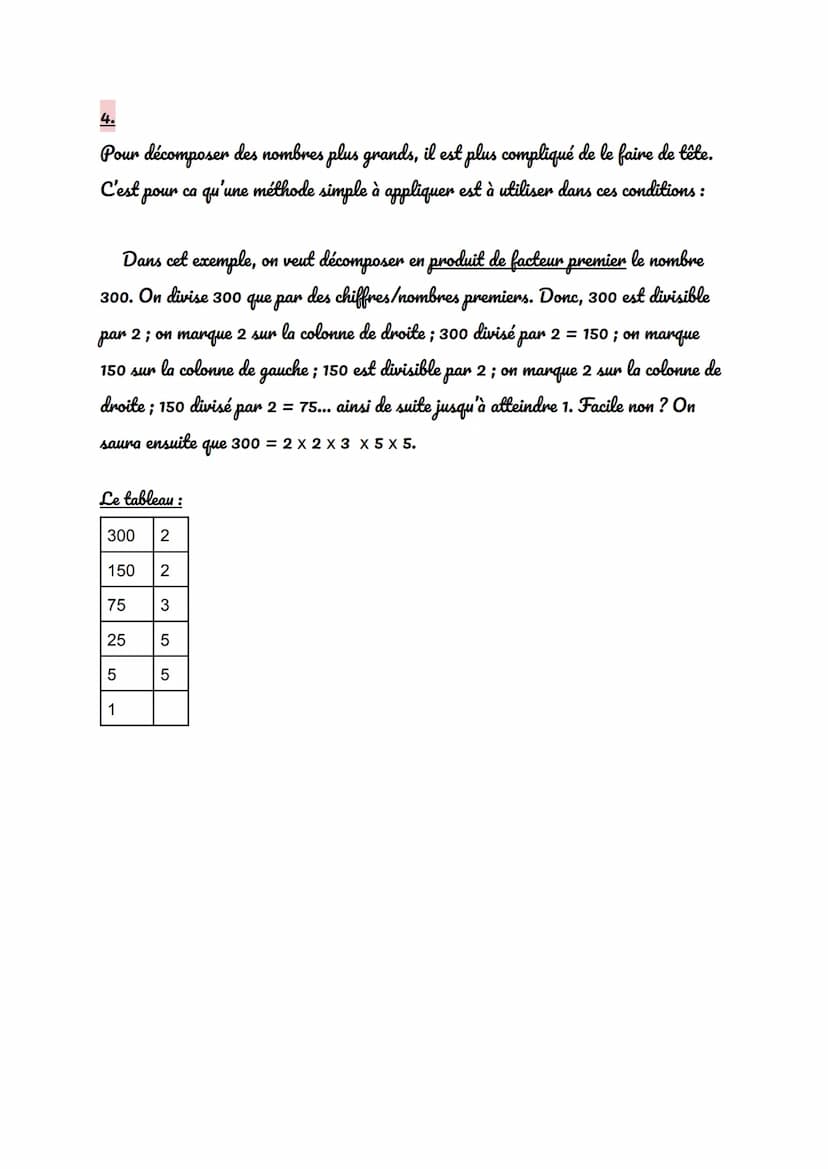 Produit de facteur premier
ci
1.
Un chiffre ou un nombre premier a la particularité d'être divisible
lui-même.
SOMMAIRE
1 - Qu'est ce qu'un 