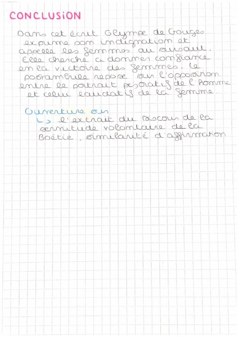 "
extrait n° 8
pooramerle
DDFC, Glympe de
Couges (1791)
INTRODUCTION
Glympe de Gouges, une femme de
lettre du 18°
a écrit la DDFC,
inspirée 