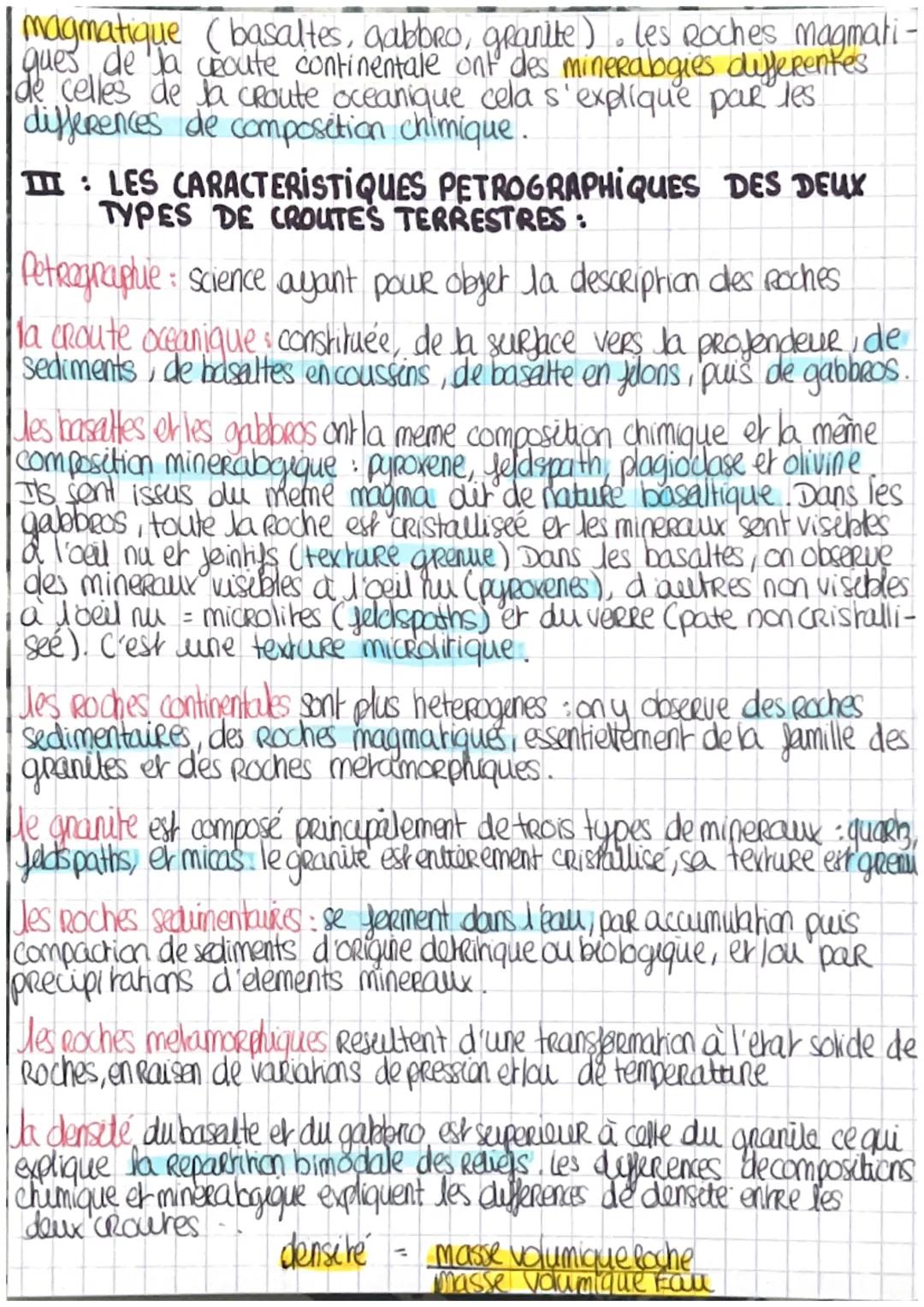 8
CHAPITRE 7: LA SURFACE TERRESTRE : CONTRAS-
TES ENTRE OCEANS ET CONTINENTS
I: DES RELIEFS CONTRASTÉS
la distribution des altitudes de la c