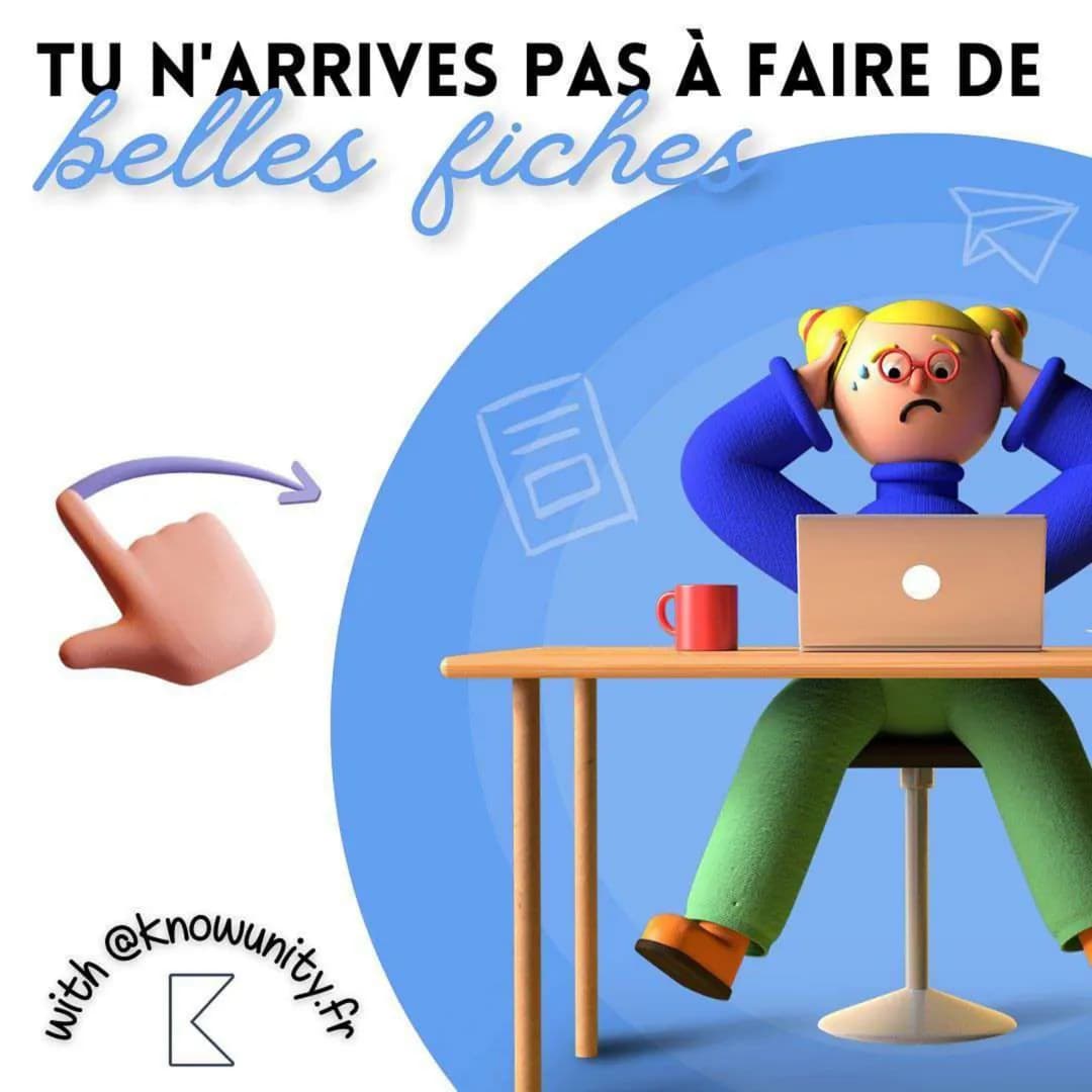 TU N'ARRIVES PAS À FAIRE DE
belles fiches
E
@knowunity.fr
K
with 1 LE materiel!
En ce qui concerne le matériel:
X Eviter le téléphone
››
-Ta