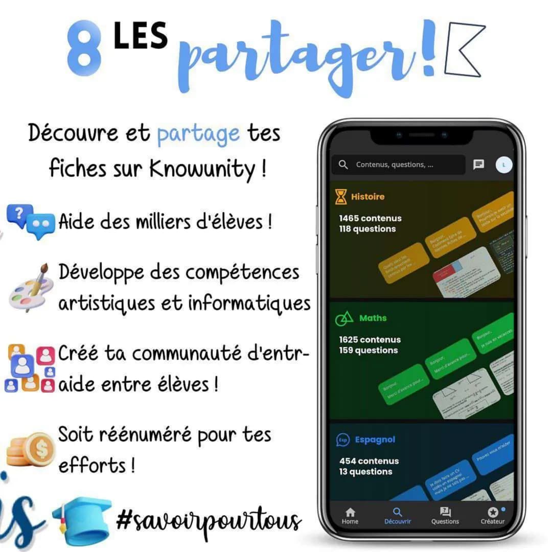 TU N'ARRIVES PAS À FAIRE DE
belles fiches
E
@knowunity.fr
K
with 1 LE materiel!
En ce qui concerne le matériel:
X Eviter le téléphone
››
-Ta