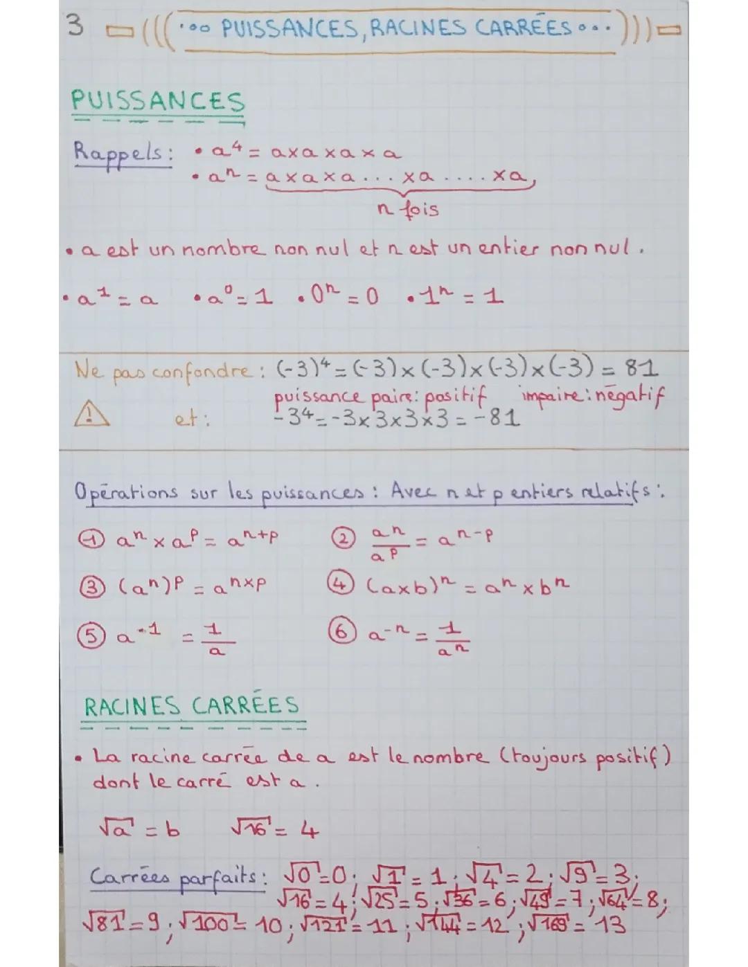 Maîtriser les Puissances et Racines Carrées en Seconde