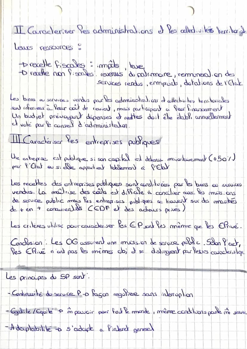 ma Aagemen
Chapitre 3 Comment identifier les critères et les spéalates
d'un organisation publique
I Secteur Publique
1 Les administrations, 
