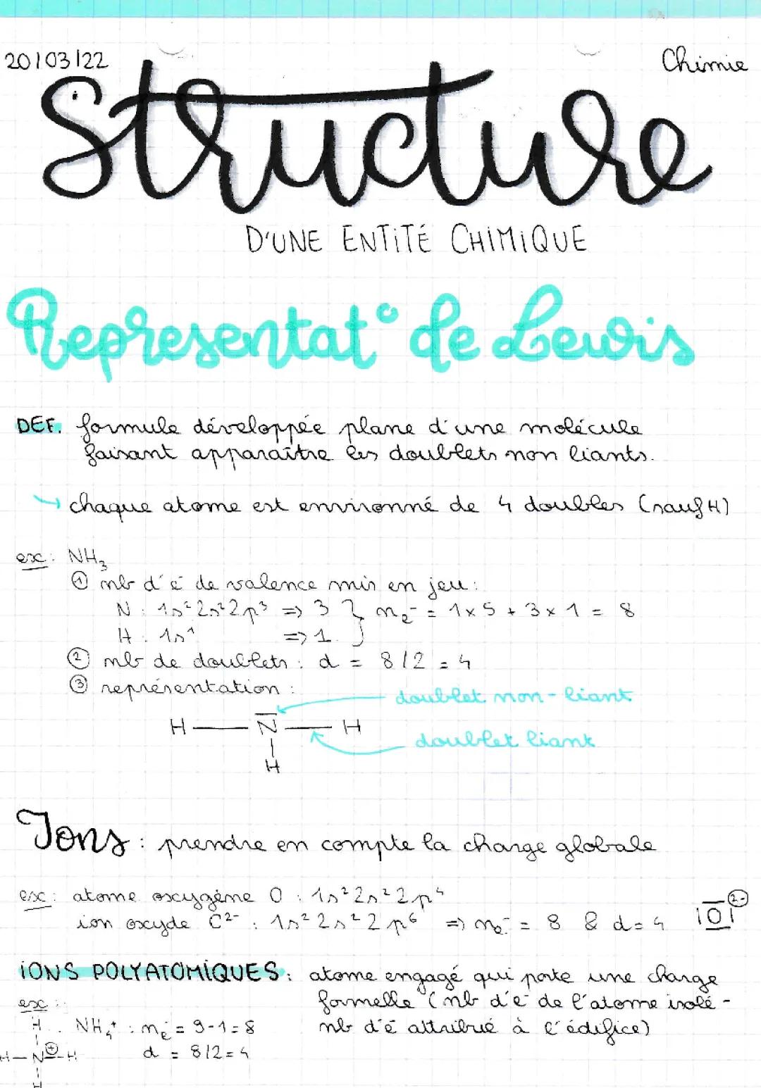 Apprends à Dessiner des Atomes avec Lewis et Découvre la Géométrie VSEPR