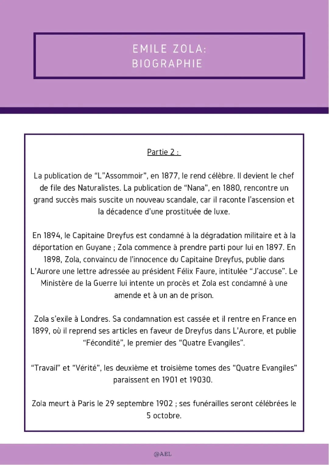 Émile Zola - Biographie Courte, Œuvres Connues et Bibliographie