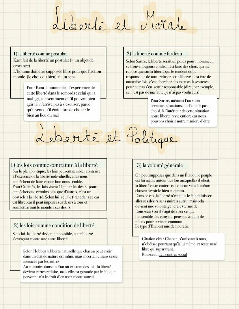 la liberté
Liberté et désir
2) liberté et mesure
Socrate, critique, Calliclès, en disant que
le désir ainsi abandonné à la démesure,
rend l'