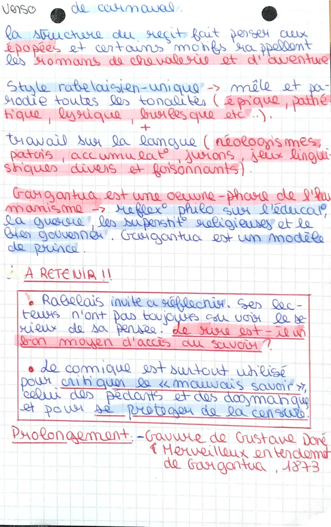Recto Gargantua.
d'auteur, Rabelai's (1483 00 1494 - 1553
-Né en Touraino.
-fils d'avocat, fait des études de droit
avant d'entrer dans les 