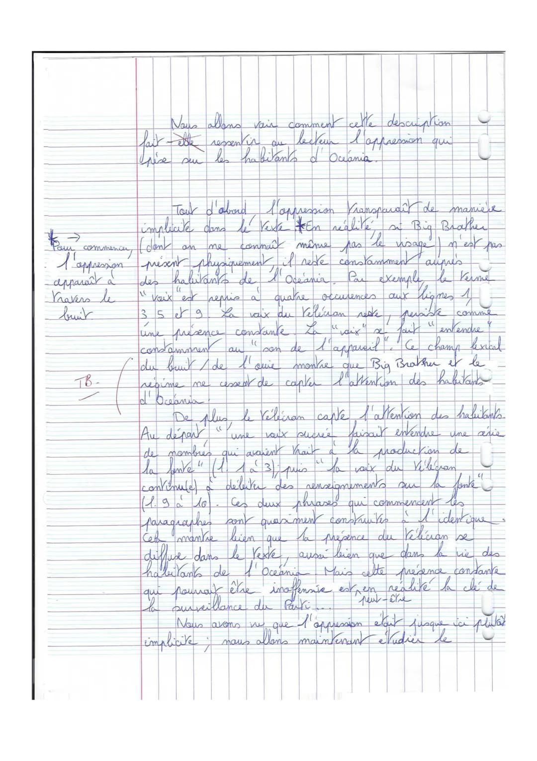 HLP terminale : DS
→ Lisez cet extrait de roman.
[1984 se passe à Londres, capitale de l'Océania, dirigée par le régime
totalitaire de l'Ang