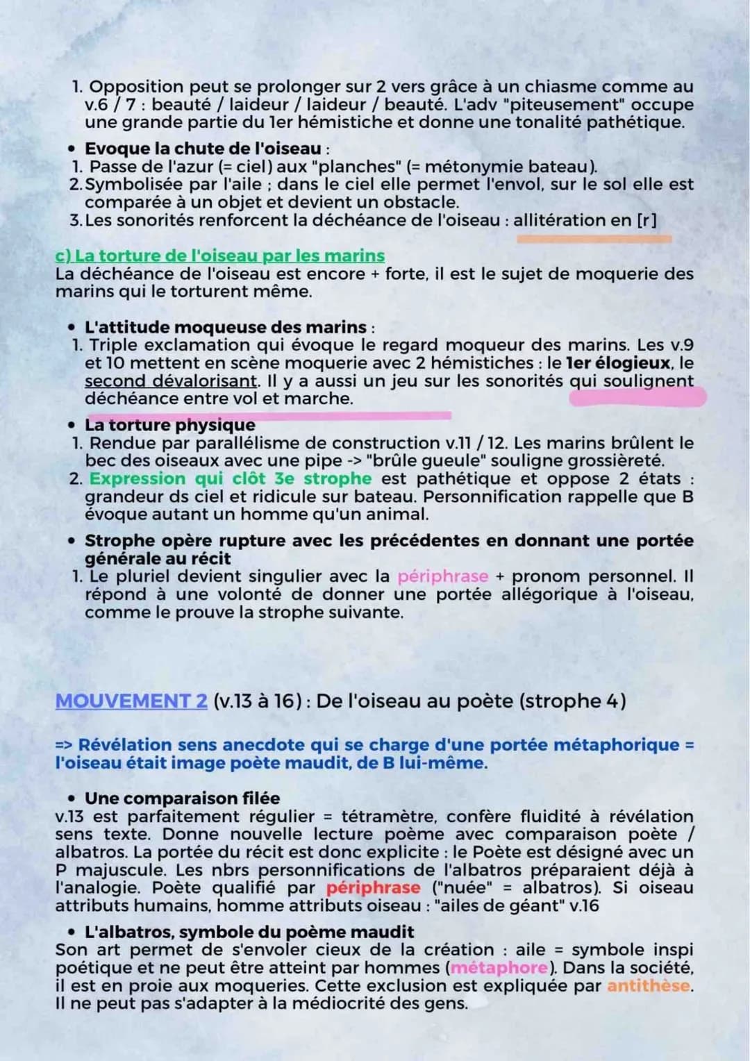 LA POESIE DU XIXE AU XXIE SIECLE
L'ALBATROS
L'ALCHIMIE POETIQUE LA BOUE ET L'OR
:
♥ll INTRODUCTION
Paru ds La revue Française en 1859, le po