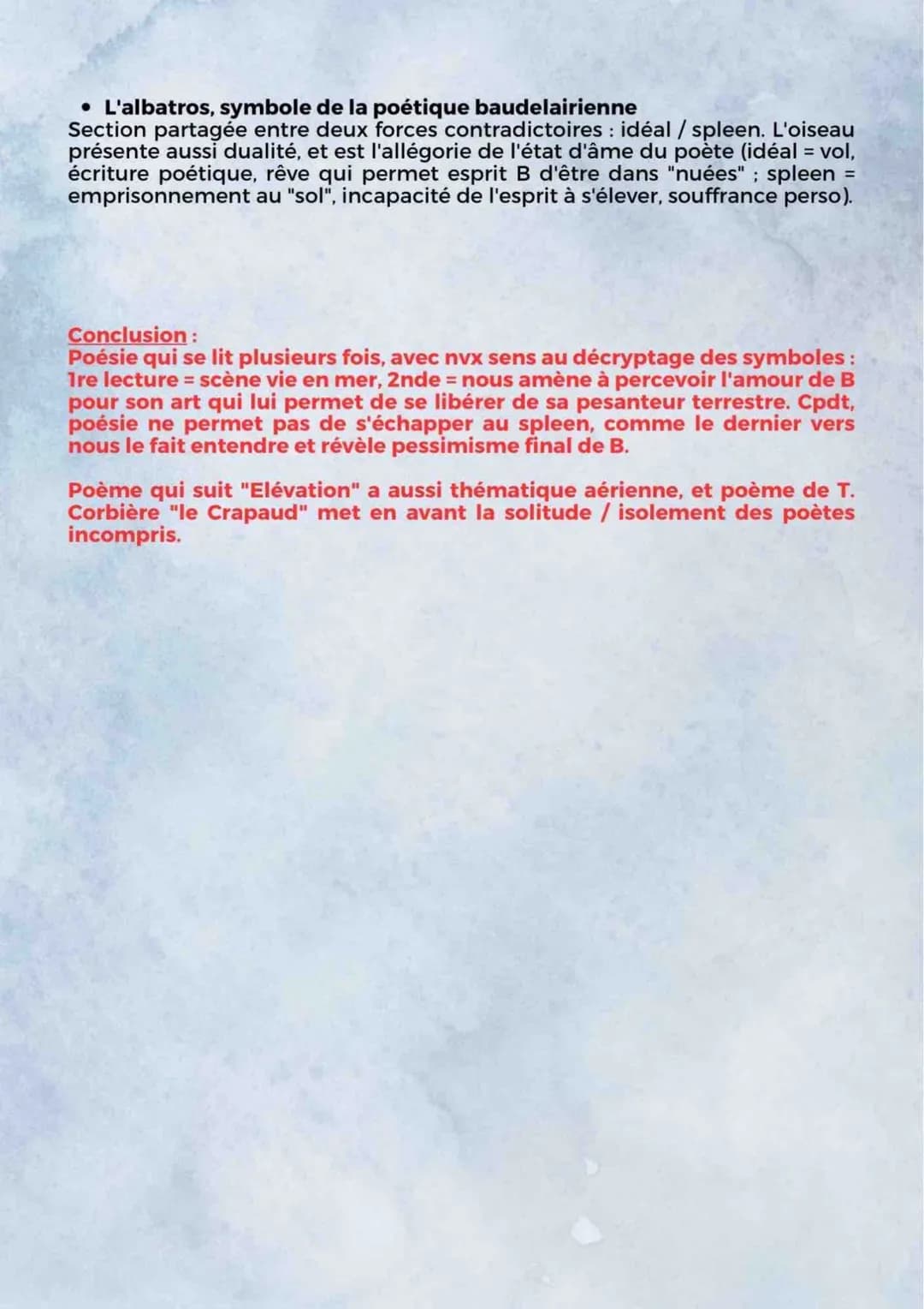 LA POESIE DU XIXE AU XXIE SIECLE
L'ALBATROS
L'ALCHIMIE POETIQUE LA BOUE ET L'OR
:
♥ll INTRODUCTION
Paru ds La revue Française en 1859, le po