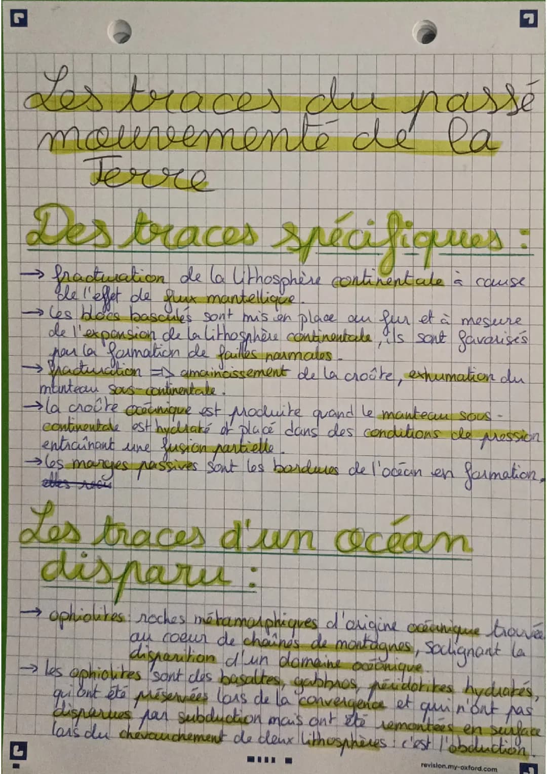 Les traces du passé mouvementé de la terre.