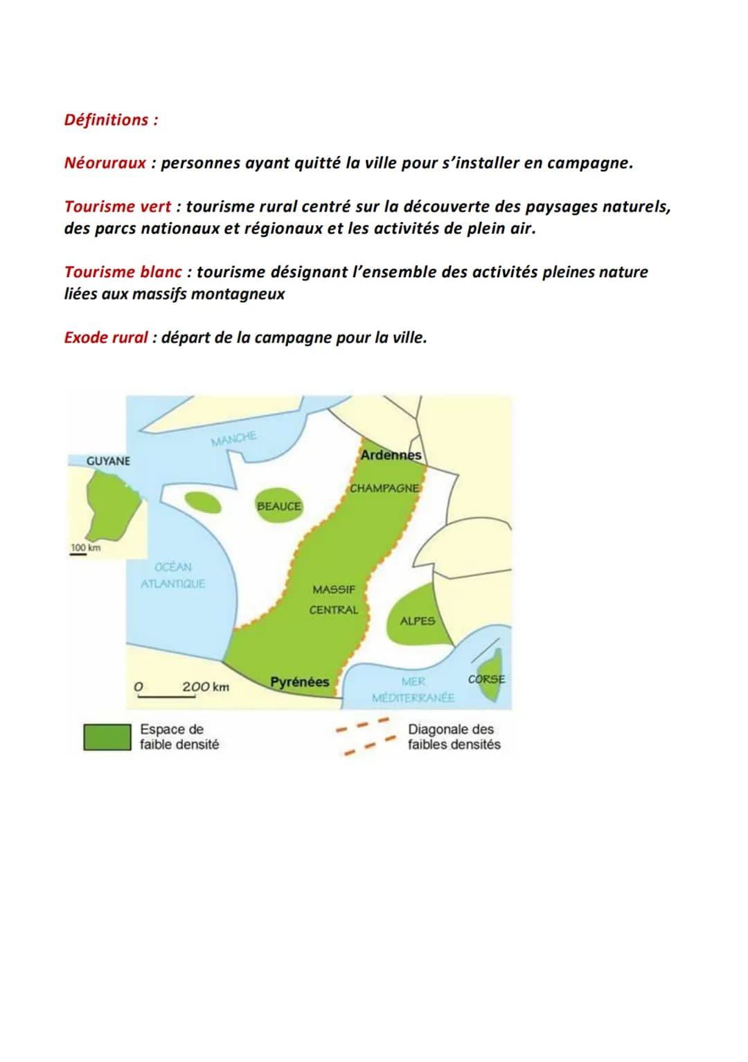 Les espaces de faible densité et leurs atouts
Les espaces à faible densité sont ceux qui comptent moins de 30 hab/km².
Ils sont moins bien c