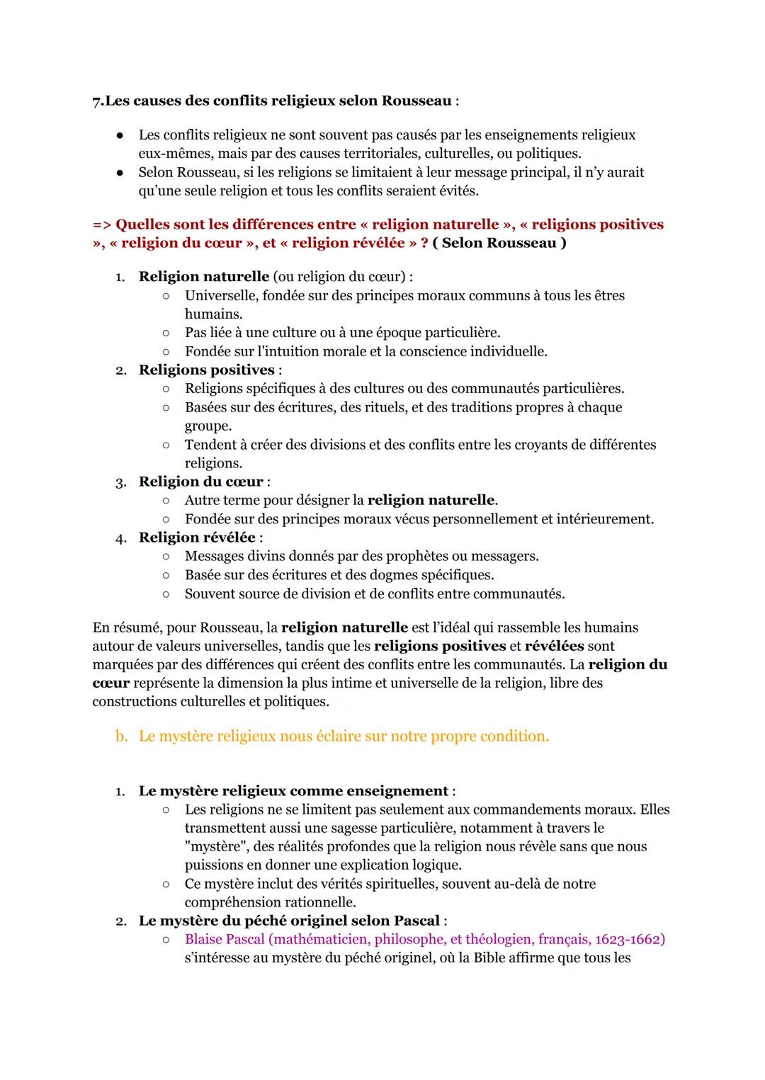 (9/17)
La religion :
(Séquence 3 Partie 3)
Introduction :
1.Les croyances religieuses :
• Ne se limitent pas à des idées sur le monde ou sur