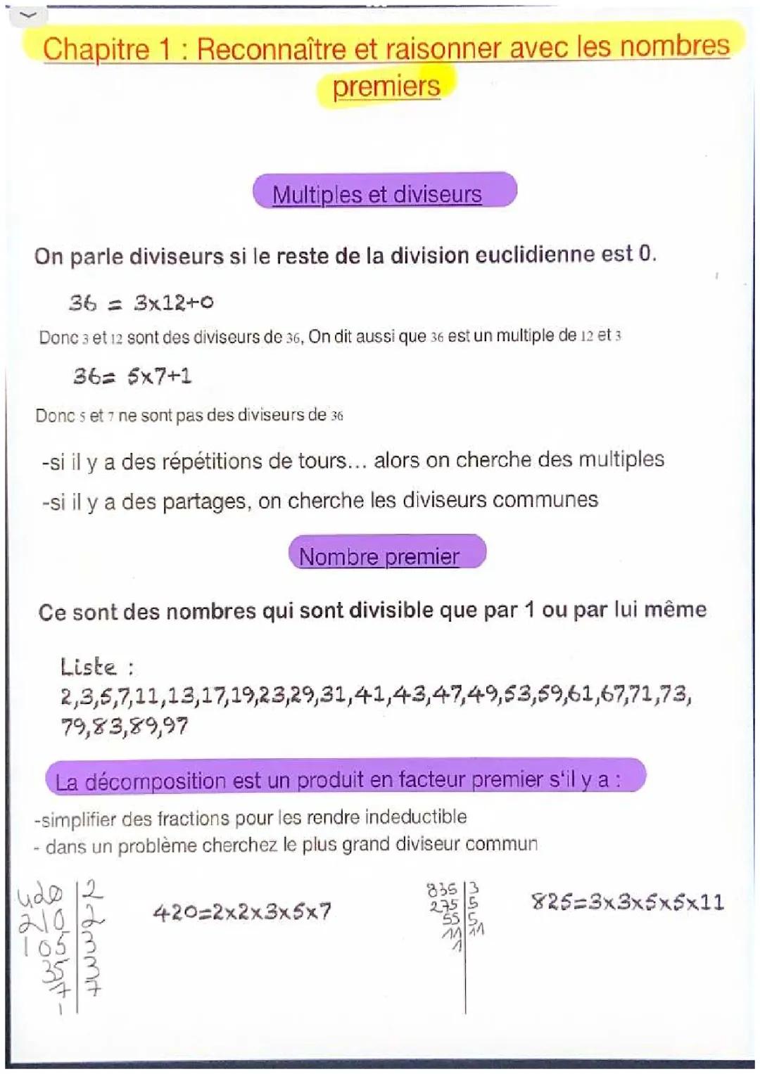 les nombres premiers 