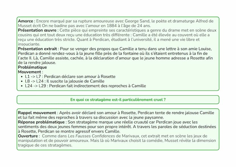 # En quoi ce stratagème est-il particulièrement cruel ?
longueur réplique P = domine l'échange
didascalie = plusieurs destinataires (double 
