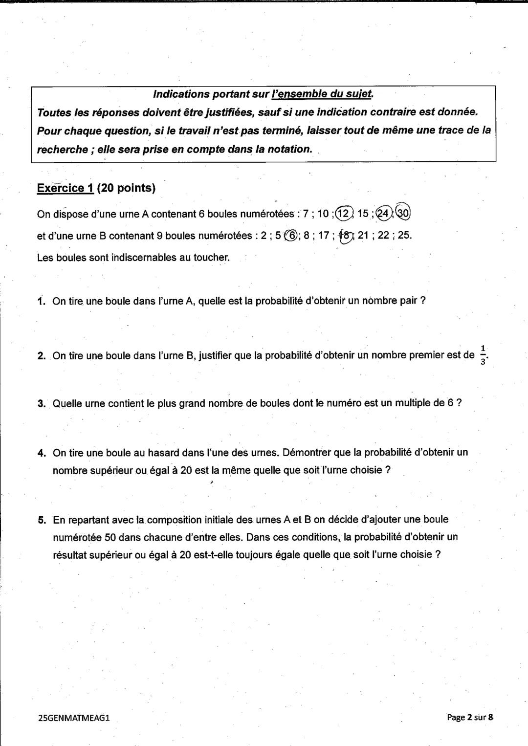 DIPLÔME NATIONAL DU BREVET

SESSION 2025

MATHEMATIQUES

Série générale

Durée de l'épreuve: 2 h 00

100 points

Dès que le sujet vous est r