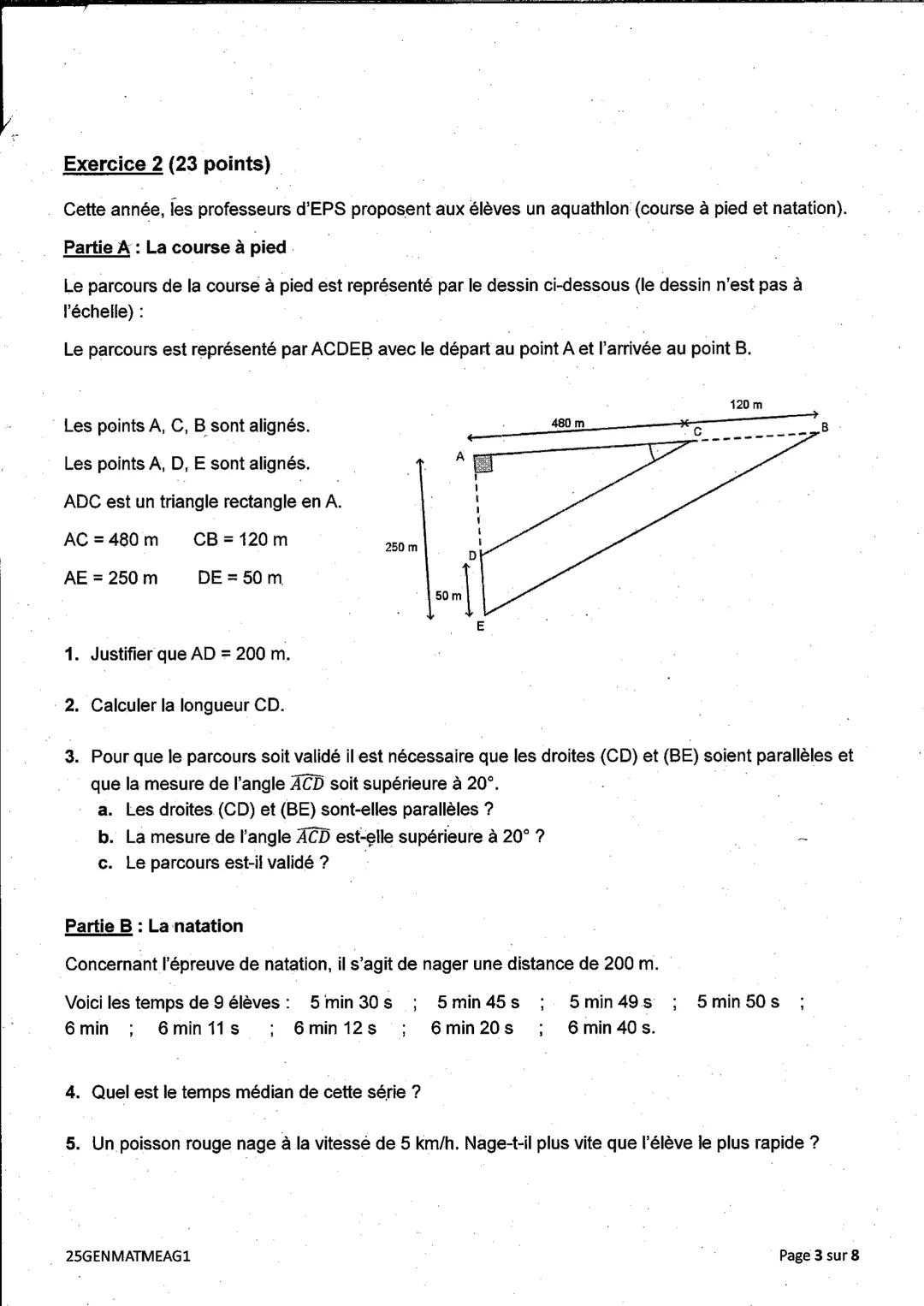 DIPLÔME NATIONAL DU BREVET

SESSION 2025

MATHEMATIQUES

Série générale

Durée de l'épreuve: 2 h 00

100 points

Dès que le sujet vous est r