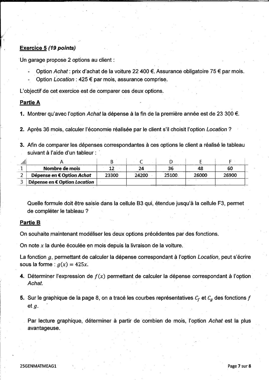 DIPLÔME NATIONAL DU BREVET

SESSION 2025

MATHEMATIQUES

Série générale

Durée de l'épreuve: 2 h 00

100 points

Dès que le sujet vous est r