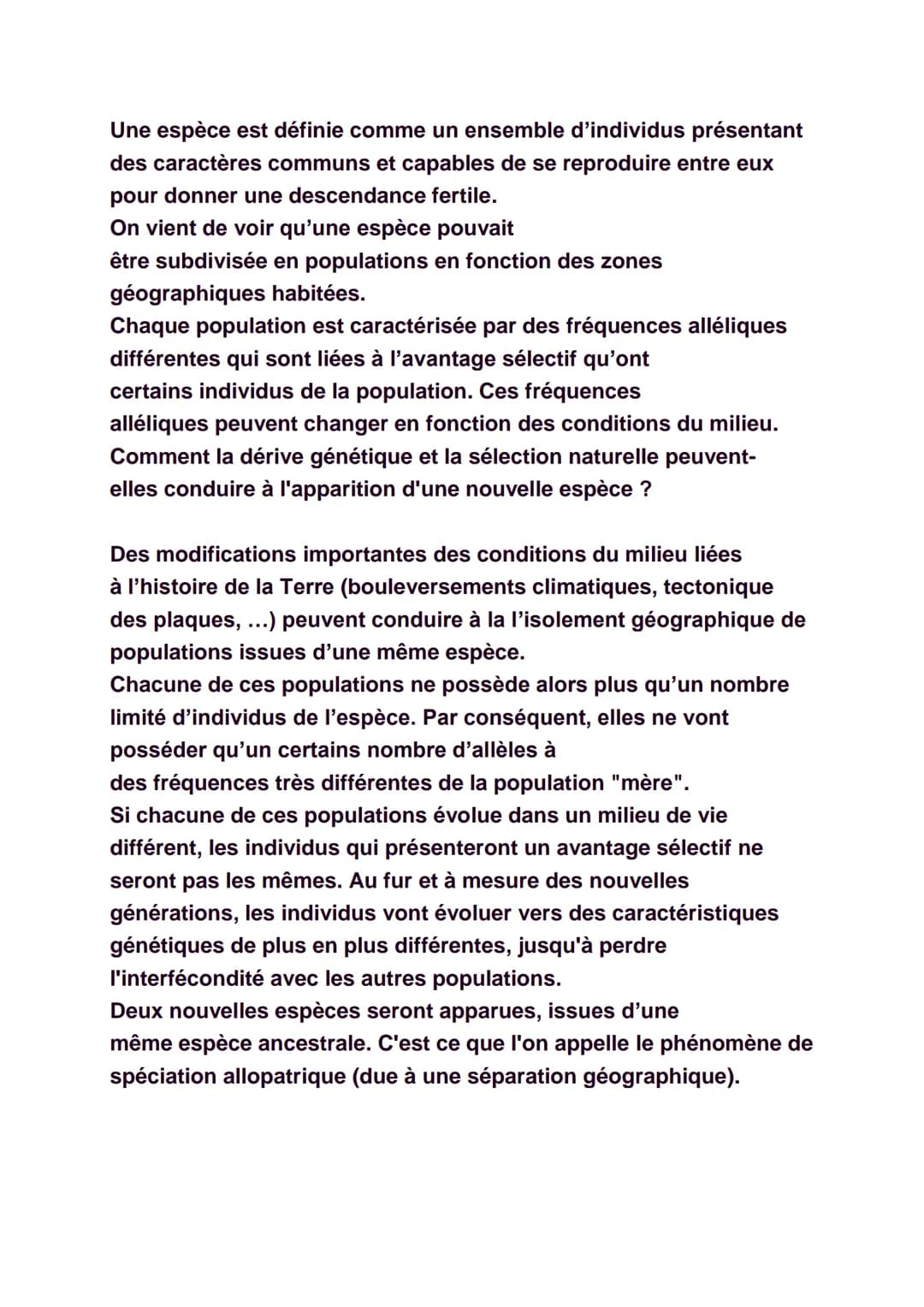 La diversité génétique
Il est facile de constater qu'il existe une
certaine diversité au sein de chaque espèce, qu'elle
soit animale ou végé