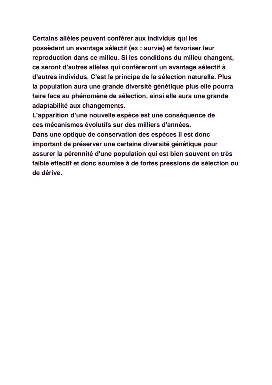 La diversité génétique
Il est facile de constater qu'il existe une
certaine diversité au sein de chaque espèce, qu'elle
soit animale ou végé