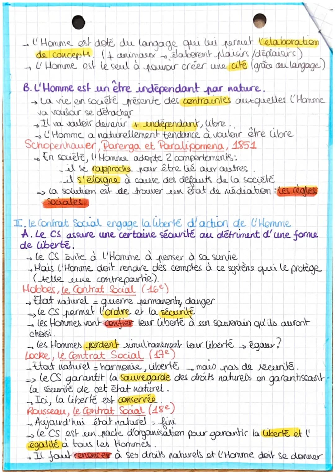 • Etat / justice
Vivre en société est-il une entrave à la liberté ?
1. Definition
Société: ensemble de personnes dont l'organisation est
rég