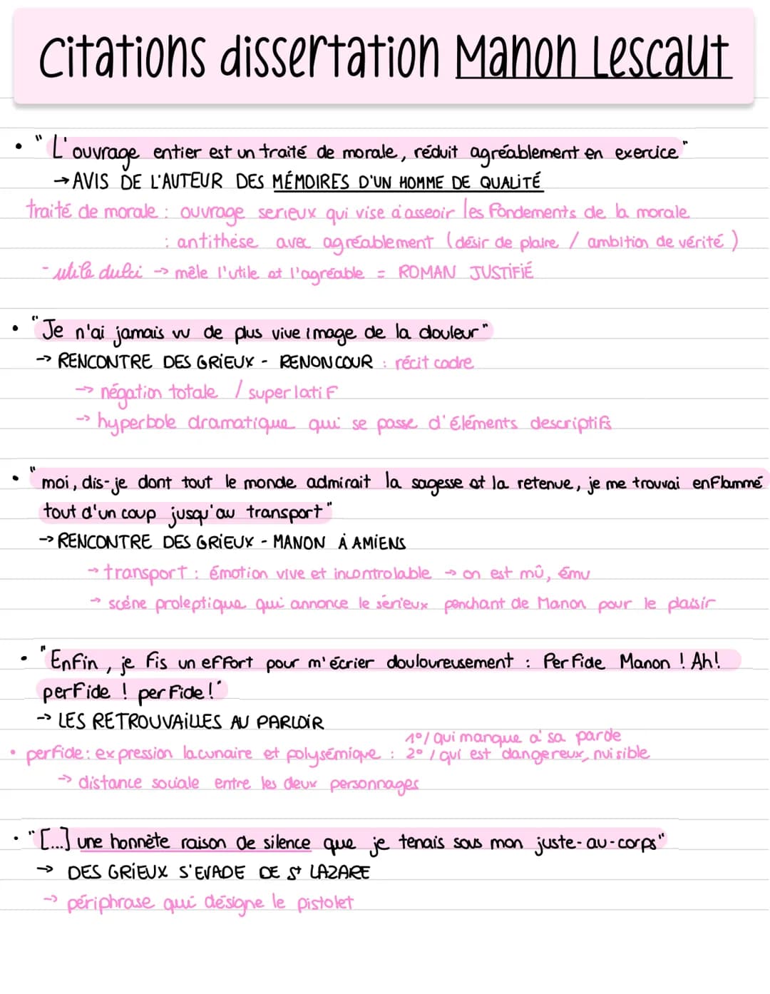 Citations dissertation Manon Lescaut
L'ouvrage entier est un traité de morale, réduit agréablement en exercice"
→AVIS DE L'AUTEUR DES MÉMOIR