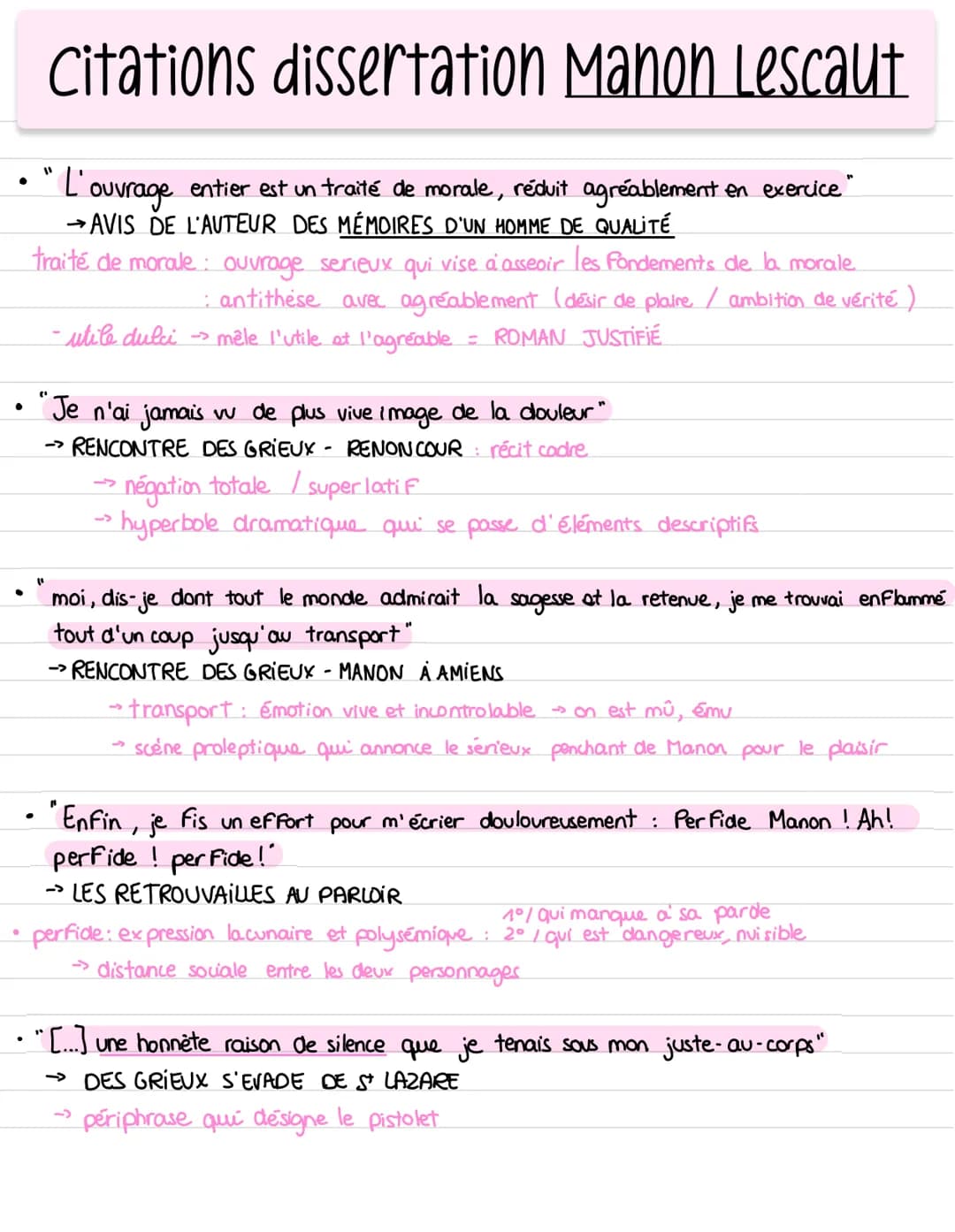 Citations dissertation Manon Lescaut
L'ouvrage entier est un traité de morale, réduit agréablement en exercice"
→AVIS DE L'AUTEUR DES MÉMOIR