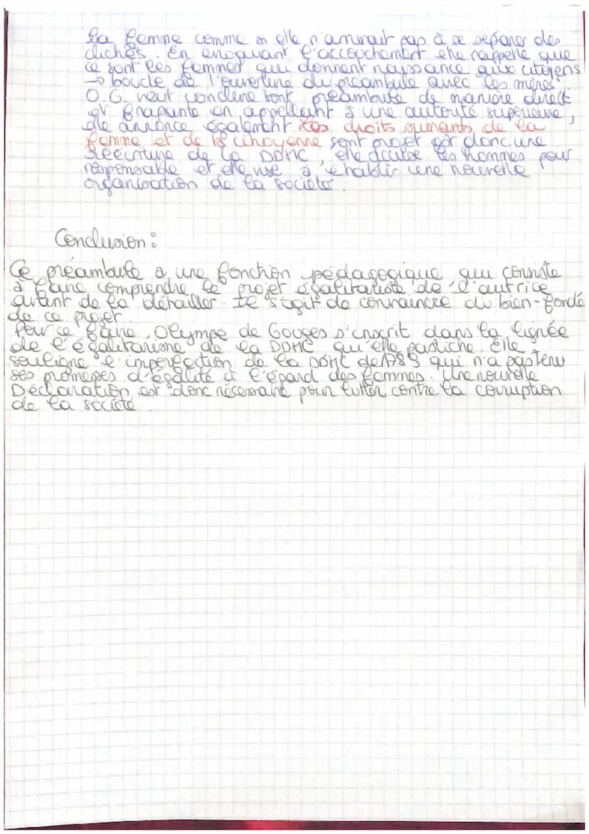 Préambule
Introduchen.
Olympe de Gouge est une femme de lettres qui
s'inscrit dans le mouvement des Lumieres
Revolution
progressistes que mi