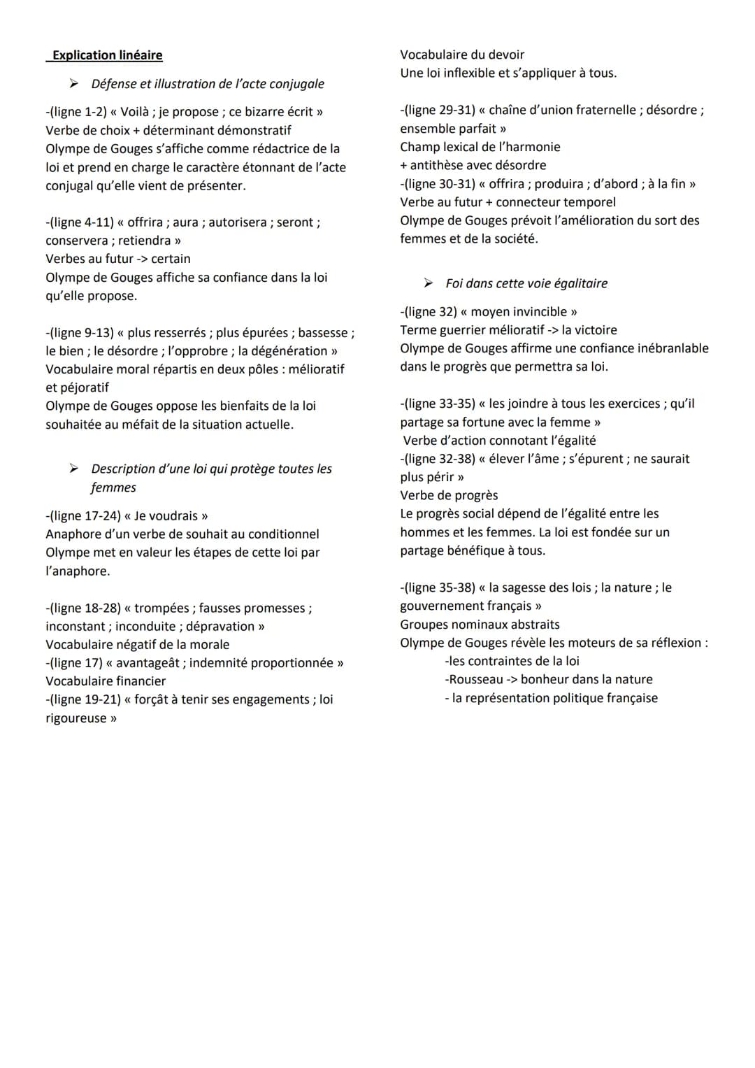 << La déclaration des droits de la
femme et de la citoyenne » d'Olympe
de Gouges
Texte 2: Olympe de Gouges optimiste
Introduction :
Olympe d