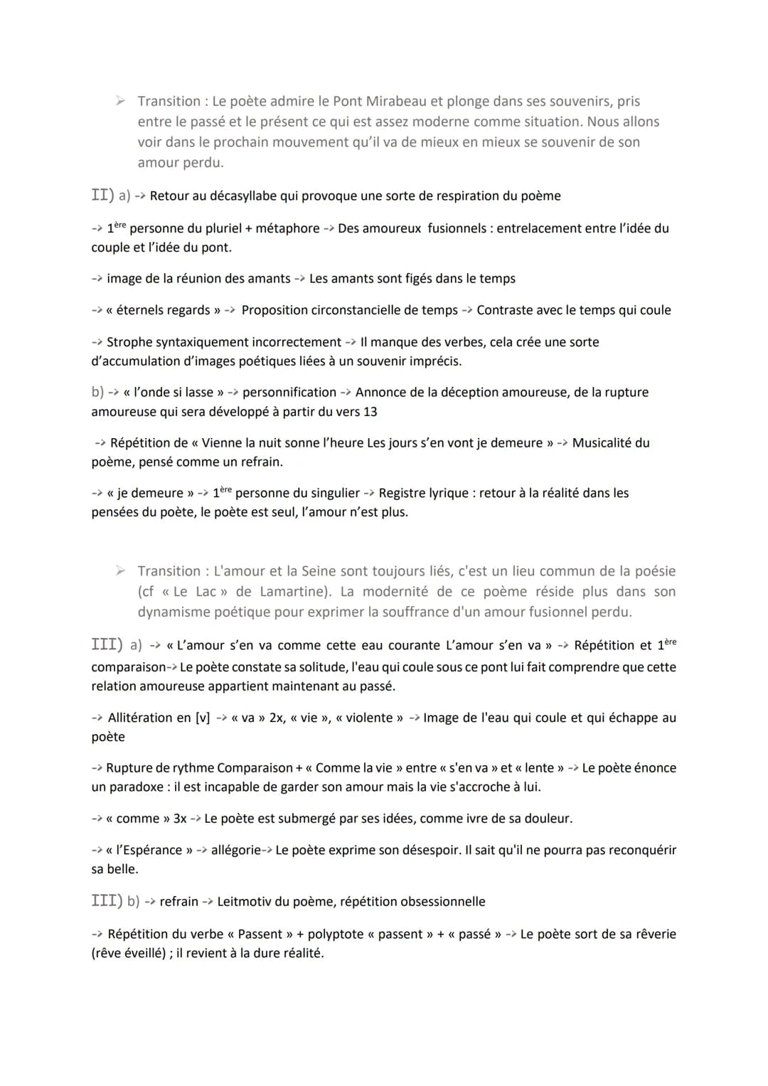 I) Le souvenir du poète qui erre dans
Paris
Vers 1 à
Parcours : MODERNITE POETIQUE? - Alcools, Guillaume Apollinaire
(1913) (Le Pont Mirabea