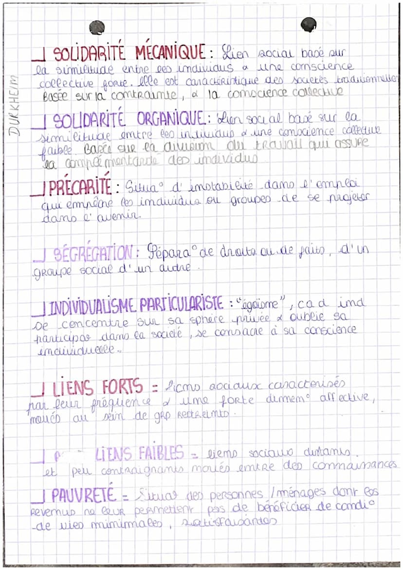 LA DIVERSITE DES LIENS
SOCIAUX :
Definitions
GROUPE SOCIAL: Associa d'au 2 personnes, pouvant
prendre des formes diverses ( couple, club de 
