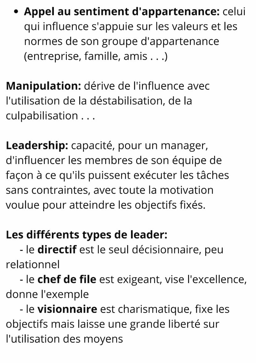 Sciences de Gestion et du
Numérique
Notions et Formules Les phénomènes relationnels
Notions
Relations formelles: rapports professionnels,
or