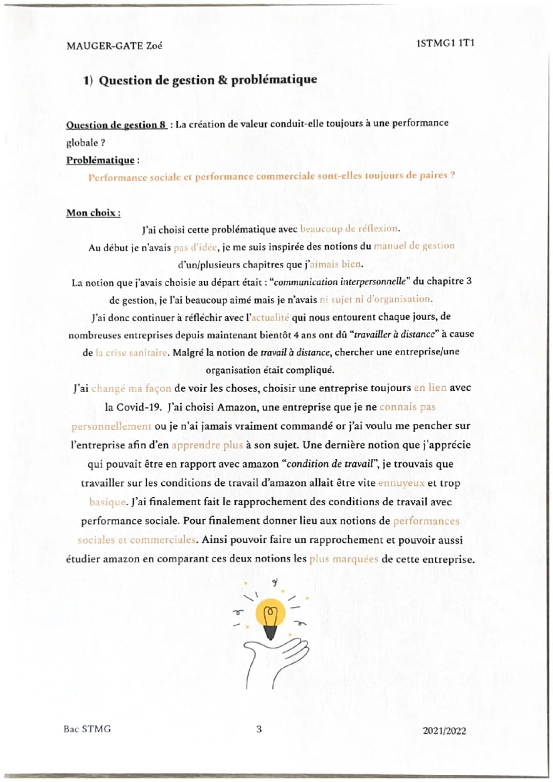 MAUGER-GATE Zoé
ETUDE DE GESTION
amazon
Bac STMG
1STMG1 1T1
L'entreprise mondiale américaine de e-commerce
2021/2022 MAUGER-GATE Zoé
Table d