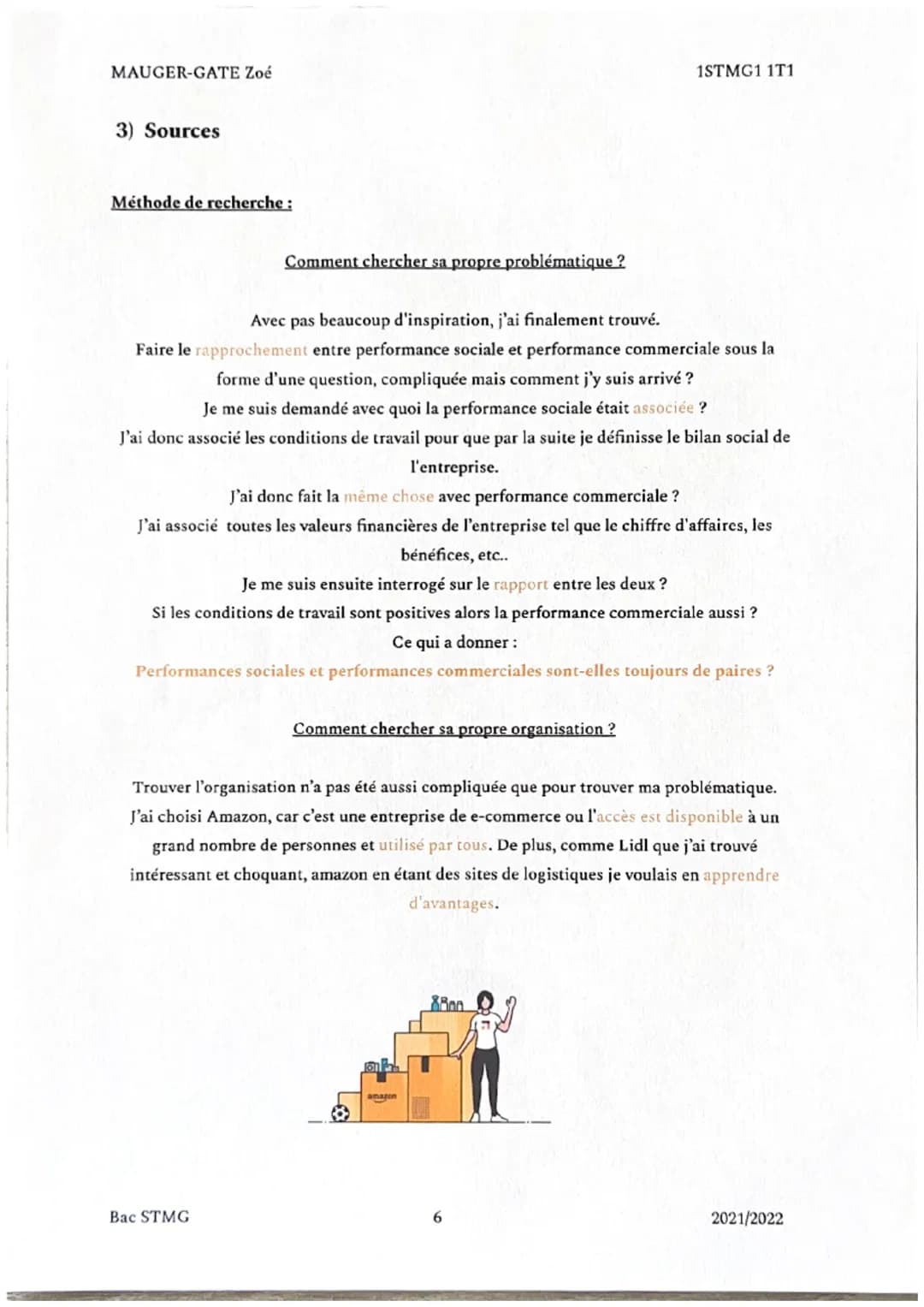MAUGER-GATE Zoé
ETUDE DE GESTION
amazon
Bac STMG
1STMG1 1T1
L'entreprise mondiale américaine de e-commerce
2021/2022 MAUGER-GATE Zoé
Table d