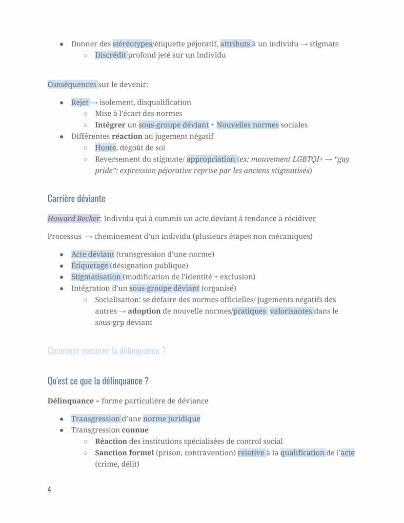 Sociologie
Quels sont les processus sociaux qui contribuent à la déviance ?
Intro:
La sociologie s'intéresse aux comportements qui sortent d