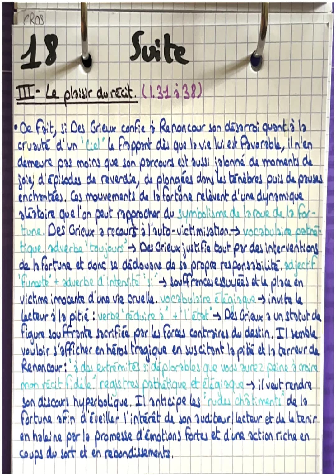 CROS
18 Manon s'amuse
L'abbé Prévost, Manon Lescaut, 1731
e
Introduction:
Ce texte est un extrait de Manon Lescaut, ce livre met en scine
la