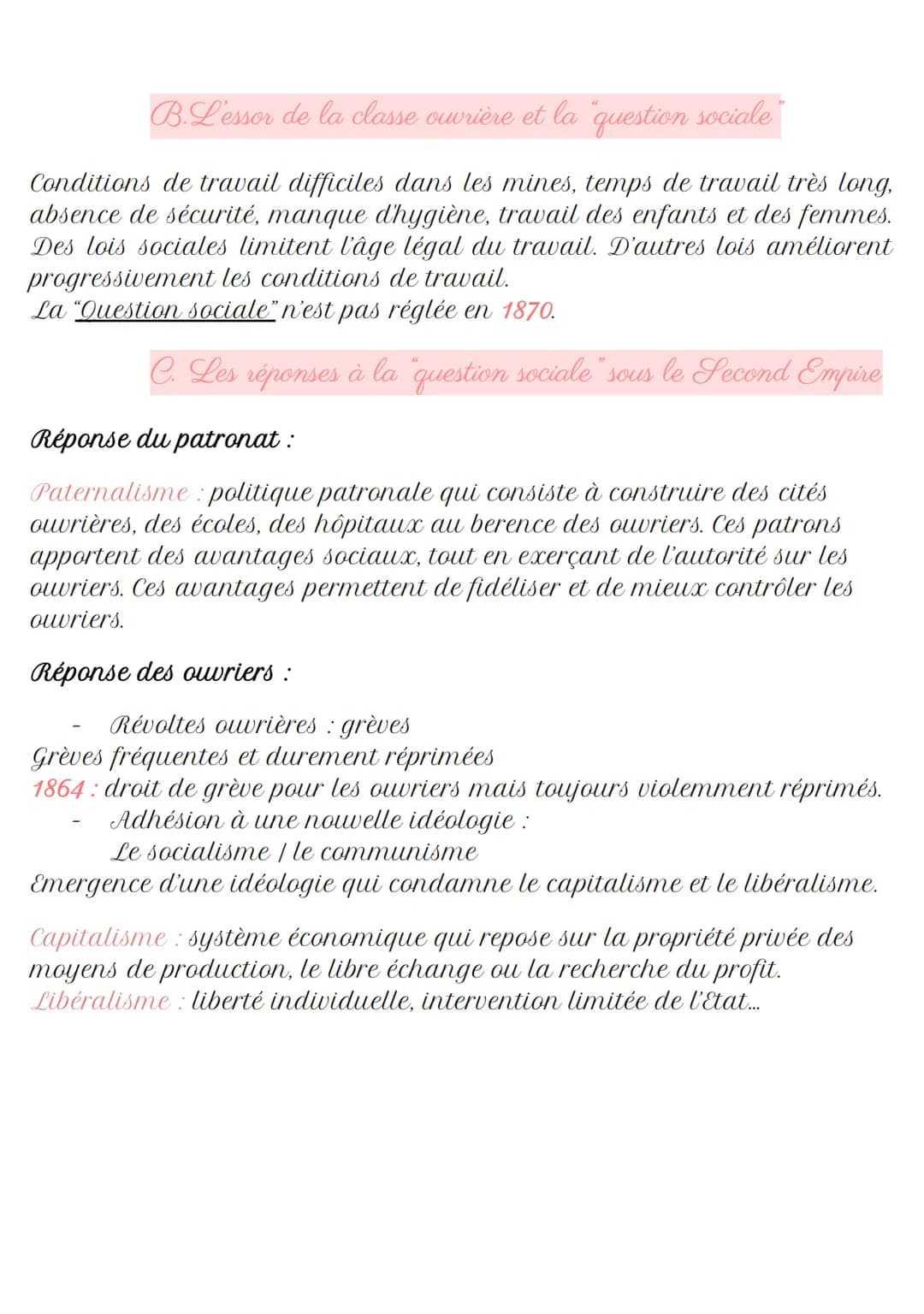 Histoire
THÈME 2 : LA FRANCE DANS L'EUROPE DES NATIONALITÉS : POLITIQUE ET
SOCIÉTÉ (1848-1871)
Chapitre 1 : La seconde République et le seco