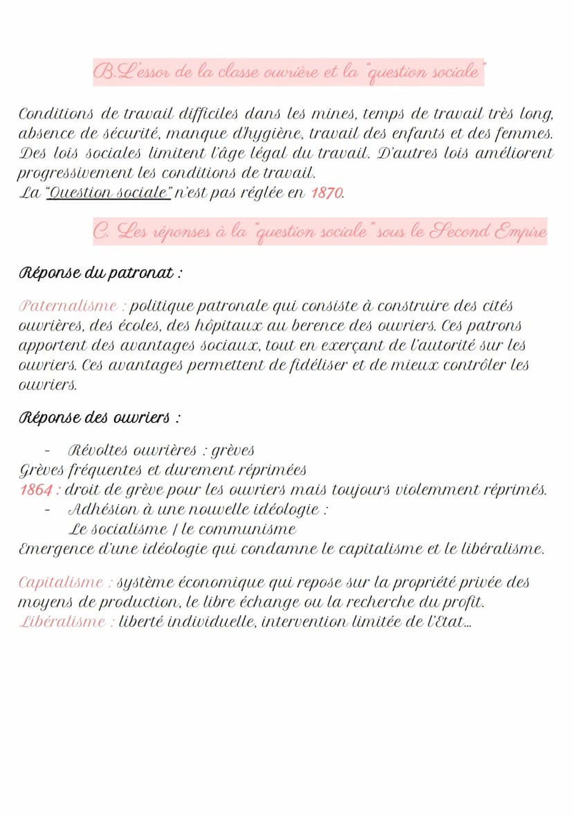 Histoire
THÈME 2 : LA FRANCE DANS L'EUROPE DES NATIONALITÉS : POLITIQUE ET
SOCIÉTÉ (1848-1871)
Chapitre 1 : La seconde République et le seco