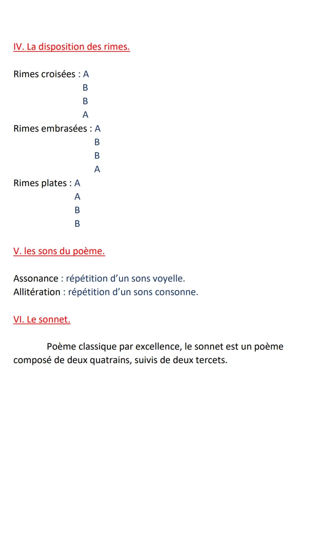 I. Le rythme.
Pour déterminer le rythme d'un vers, il faut compter les syllabes orales.
Attention ! Elles ne correspondent pas toujours aux 