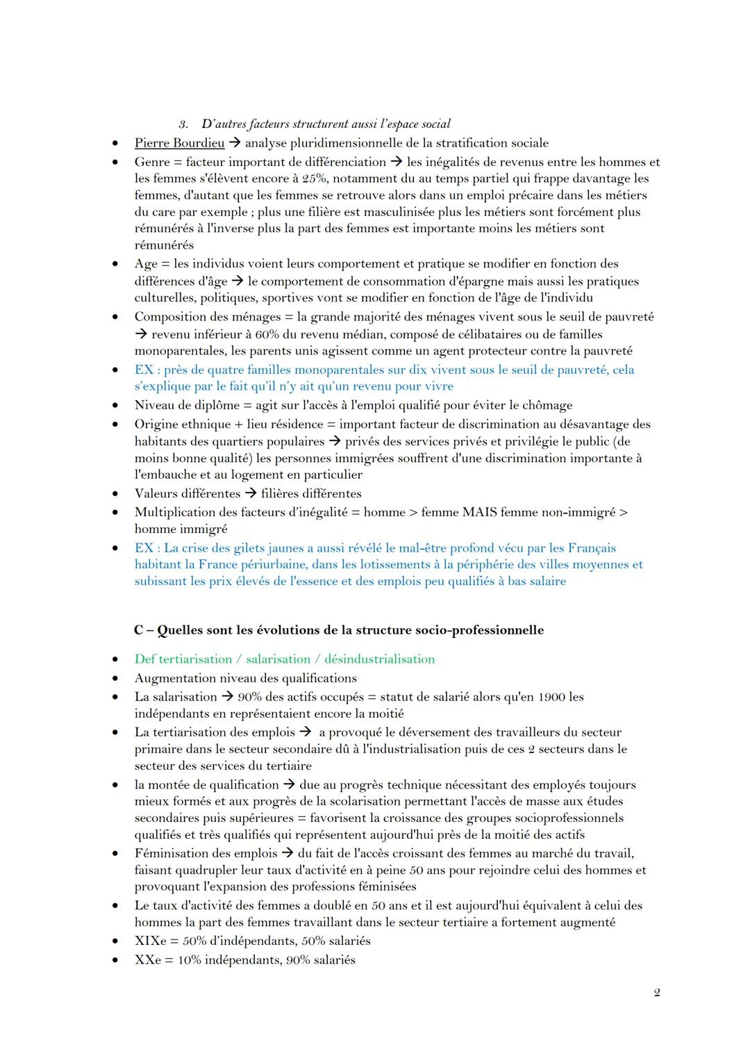 I- Une structure sociale complexe et multiforme
A - Les individus appartiennent à un espace social stratifié et pluridimensionnelle
Def stra