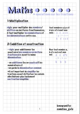 Know fiche de revison-maths-operations des fractions  thumbnail