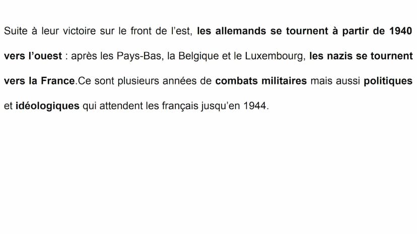 Chapitre 4. La France défaite et occupée. Régime de
Vichy, Collaboration, Résistance.
Problématique : Comment la France se transforme-t-elle