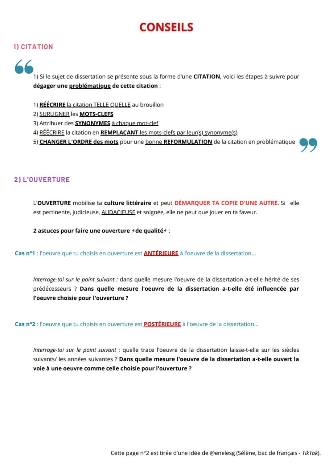 DISSERTATION SUR CEUVRE - Plan DIALECTIQUE
C'est une réflexion argumentée sur une oeuvre littéraire principale étudiée pendant l'année. Une 